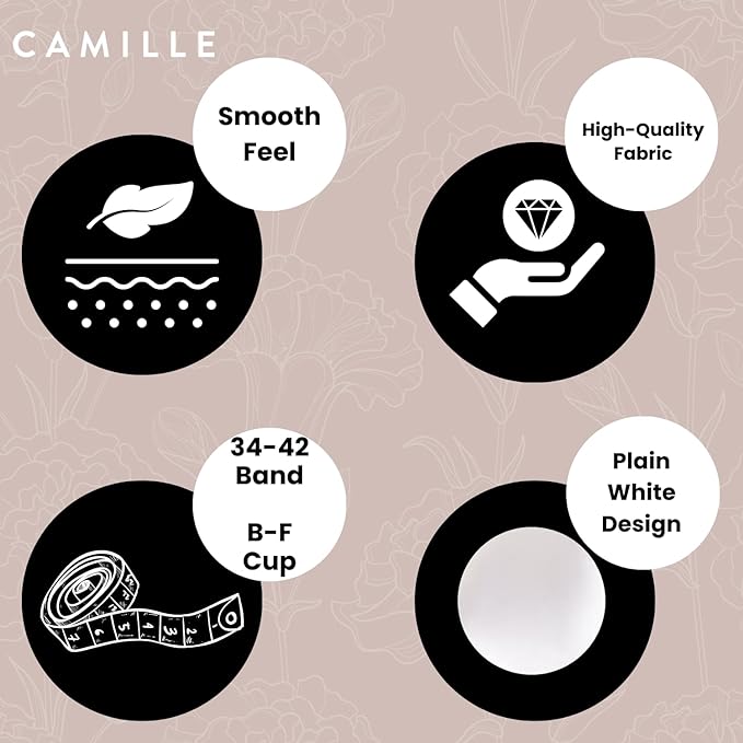 Camille Womens Ladies White Underwired Non Padded Floral Lace Shapewear Body 36B