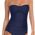 RELLECIGA Women's Strapless One Piece Swimsuit, Navy Blue, Medium