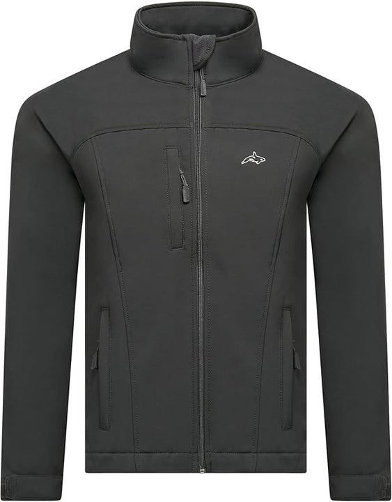 Killer Whale Softshell Jacket Mens Waterproof UK Premium (Dark Grey, XXL)