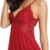 Yummy Bee - Babydolls Sexy Lingerie Set - Women's Nightwear - Night Dress Slip Plus Size Lingerie 8-22 (Red, 16/18)