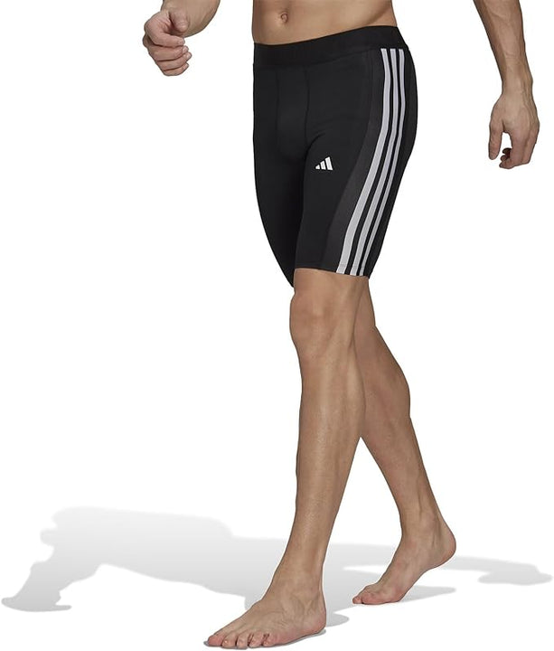 Adidas Men's Techfit 3-Stripes Training Tights, Black, M
