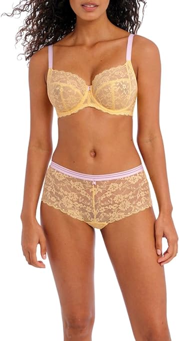 Freya Offbeat Side Support Bra Lemon Fizz Yellow 34G