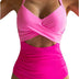 Eomenie Women's One Piece Swimsuit Wrap Cutout Tummy Control High Waisted Back Tie Knot Bathing Suit