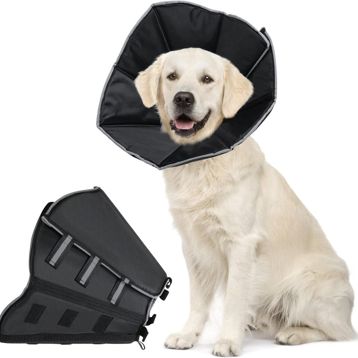 Dog Cone Collar for After Surgery, Adjustable Recovery Collars for Dogs, Soft Comfy Cone Elizabethan Collar for Large Medium Dogs Wound Healing, XL