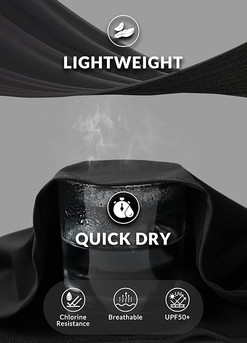 BALEAF Swim Shorts Womens Tummy Control High Waisted Swimming Board Shorts with Pockets Liner Quick Dry 3'' UPF 50+