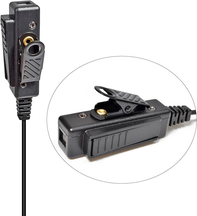 HYS Covert Acoustic Tube Security Bodyguard Earpiece Headset PTT Mic Compatible With Motorola CP040 DP1400 GP68 GP88 GP300 CT150 Pro1150 Hyera Midland 2 Way Radio