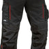 uvex Tune-up Men's Long Work Trousers - Robust Men's Work Trousers with Knee pad Pockets - 35% Cotton - Black/red - 44