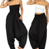 Cotton Maxi Harem Trouser Jumpsuit Black (One Size)