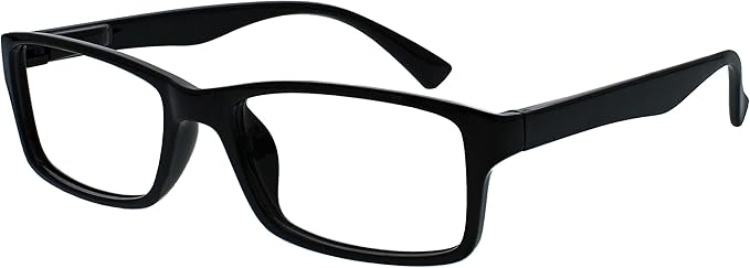OPULIZE Pep Reading Glasses 6 Pack Classic Everyday Rectangular Frame Spring Hinges Scratch Resistant Black Brown Transparent Grey Mens Womens +2.50