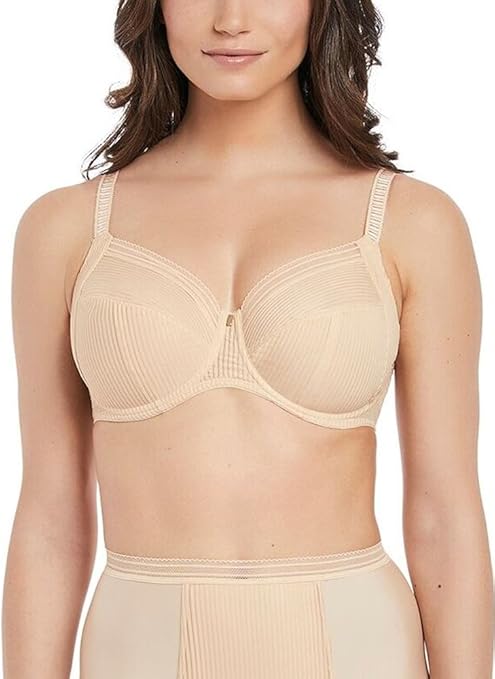 Fantasie Women's Fusion Underwire Side Support Bra Full Coverage, Sheer, Sand, 32E