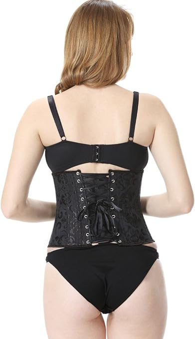 Everbellus Women Waist Trainer Cincher Corset with 24 Spiral Steel Bone Black 2X-Large
