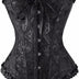 Dreamburn Bustiers Corsets Bridal Lingerie Lace up Satin Boned Corset Women's Gothic Corsets Cinchers Overbust Bodysuit