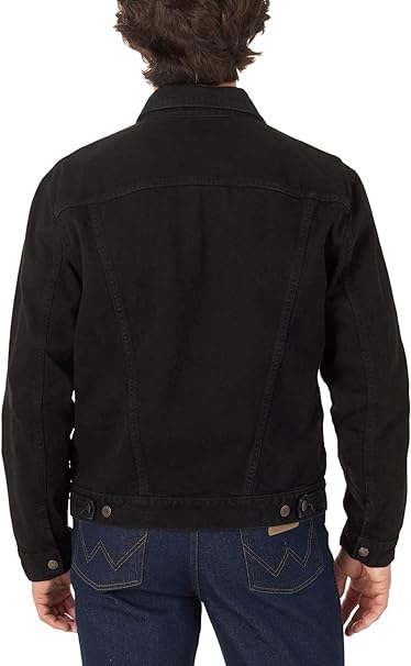 Wrangler Men's Cowboy Cut Western Unlined Denim Jacket, Shadow Black, XXL