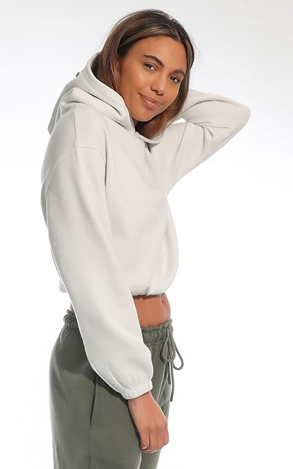 Light & Shade Women's Hooded Sweatshirt, White, M