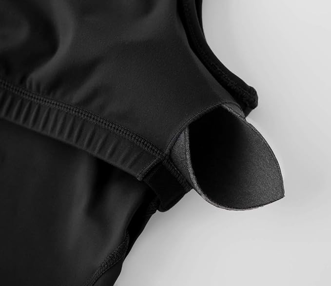 Women’s Longline Sports Bra Wirefree Padded Medium Support Yoga Bras Gym Running Workout Tank Tops - Black - M