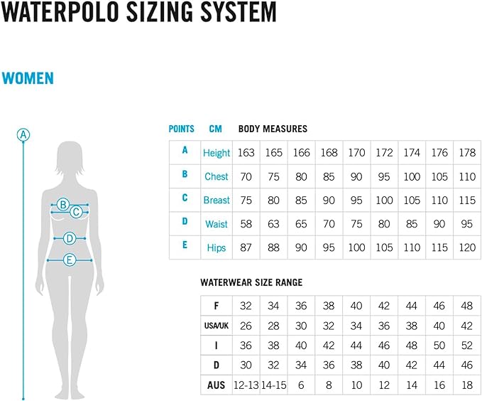 Arena Women's Team Swimsuit Waterpolo Solid One Piece, Blue, 46