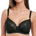 Freya Women's Daisy Lace Underwire Balcony Bra Plunge, Opaque, Black, 32E
