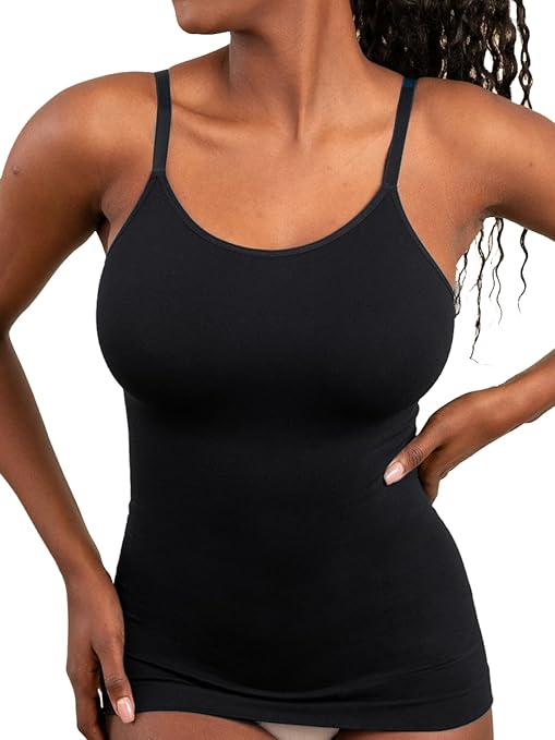SHAPERMINT Cami, Support Vests, Compression Shirt Women, Compression Tops Women, Women's Shaping Tops - Women's Shapewear for Women Black, 3XL