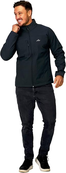 Killer Whale Softshell Jacket Mens Waterproof UK Premium (Dark Grey, XXL)