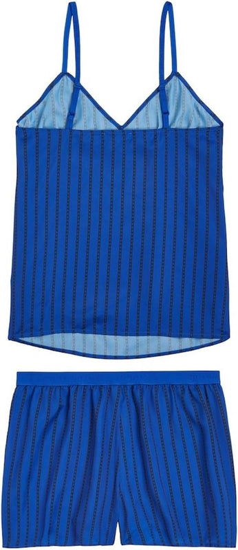 Tommy Hilfiger Cami & Short Facemaskt Set, Blue, L