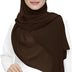 Premium Chiffon Hijab Head Scarf Shawl Wrap for Muslim Women Lightweight (Chocolate Brown)