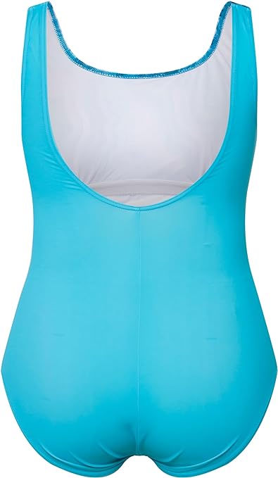 Ulla Popken Women's Badeanzug Achat, Alice One Piece Swimsuit, Light Turquoise, 22