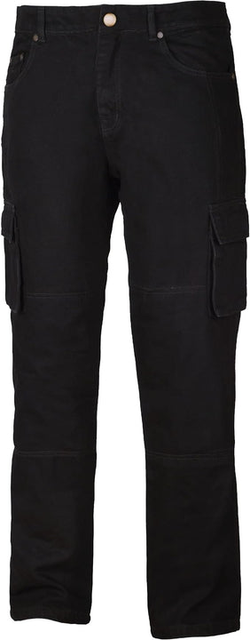 GREAT BIKERS GEAR - Motorbike Motorcycle Armour Cargo Trouser Pants Jeans Protective Men Bike with Free CE Approved Protectors Black