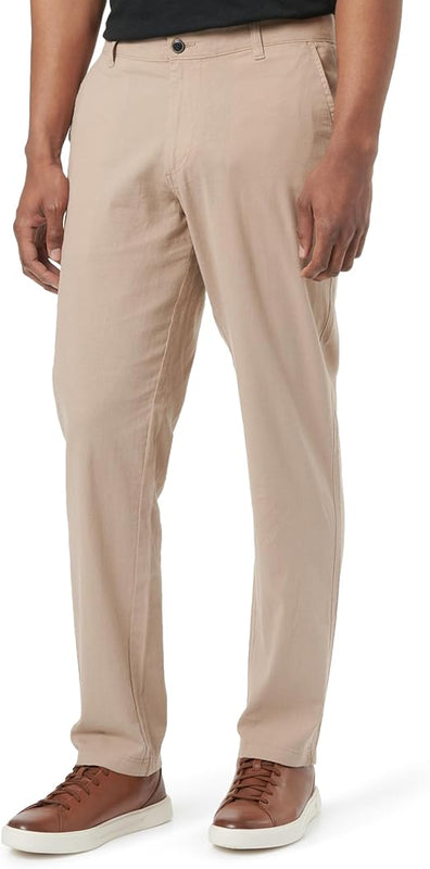 JACK & JONES Men's Jpstollie Jjdave Linen Blend Pants, Crockery, 34W 34L