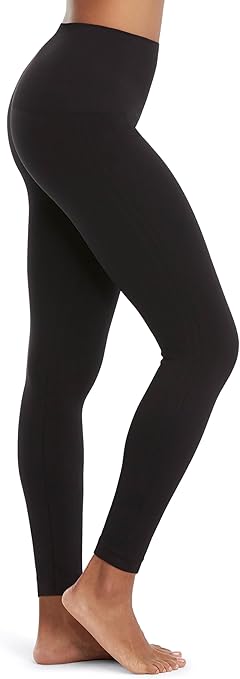 SPANX Leggings for Women Look at Me Now Seamless Leggings, Very Black
