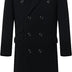 The Platinum Tailor Mens Overcoat Wool & Cashmere Greatcoat Long Double Breasted Heavy Warm Winter Coat (UK, Numeric, 42, Regular, Regular, Black-Short)