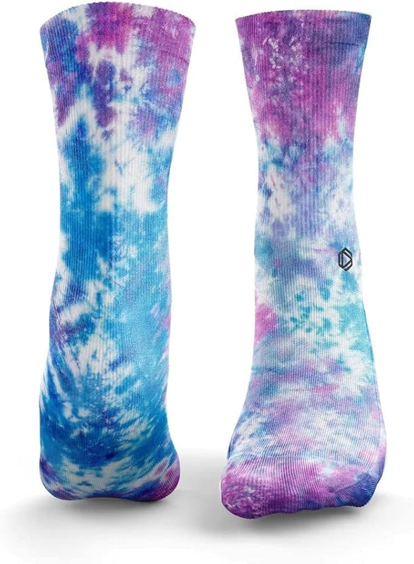 HEXXEE Men's Ice Blast Tie Dye Socks, Multi-Coloured, L