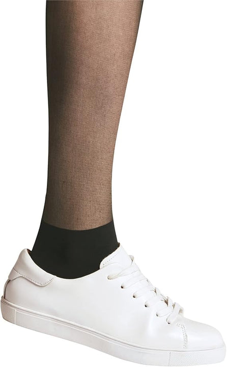 FALKE Women's Sneaker 20 DEN W TI Sheer Plain 1 Pair Tights, Green (Military 7826), S-M