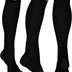 Physix Gear Compression Socks for Men & Women 20-30 mmhg,Best Graduated Athletic Fit for Running Nurses Shin Splints Flight Travel&Maternity Pregnancy - Boost Stamina Circulation & Recovery BLACK LXL