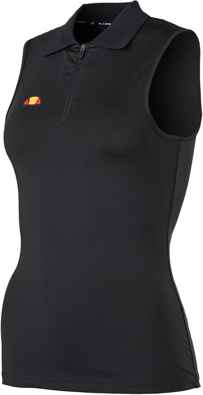 Ellesse Women's Naoma Polo Vest Shirt, Black, 10 (S)