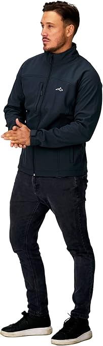 Killer Whale Softshell Jacket Mens Waterproof UK Premium (Dark Grey, XXL)