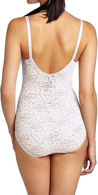 Bali Women's Shapewear Firm Control Lace 'N' Smooth Body Briefer, White, 38DD