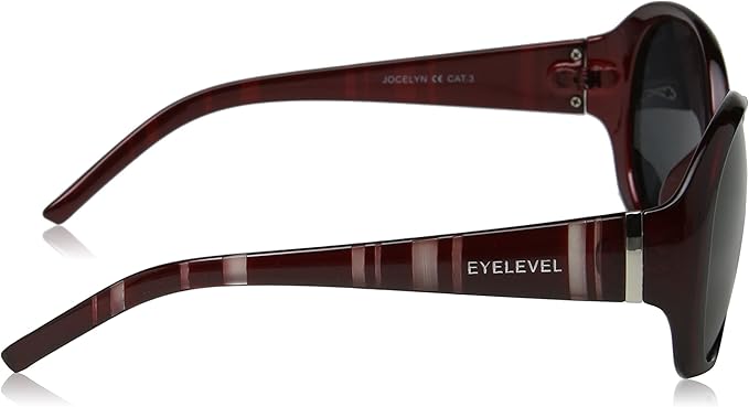 Eyelevel Women's JOCELYN JOCELYN Oversized Polarized Sunglasses 60, Burgundy/Grey Polarized