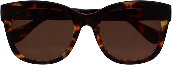 OPULIZE BIG Sunglasses - Bold Fashion Frame - Brown Tinted Lens - Anti-reflective & Anti-Glare - Polarised Lenses With UV400 Protection - Spring Hinges - Brown Tortoiseshell - Mens Womens