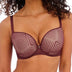 Freya Women's Fitted Shaped T-Shirt Bra with Underwire, Opaque, Dark Cherry, 34F