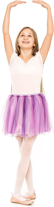 OVISSA Ballet Tights for Girls - School Uniform Dancing Sport 50 DEN With Microfibre - Strong Footed Soft Tights for Kids 9-10 Years, Baby Pink