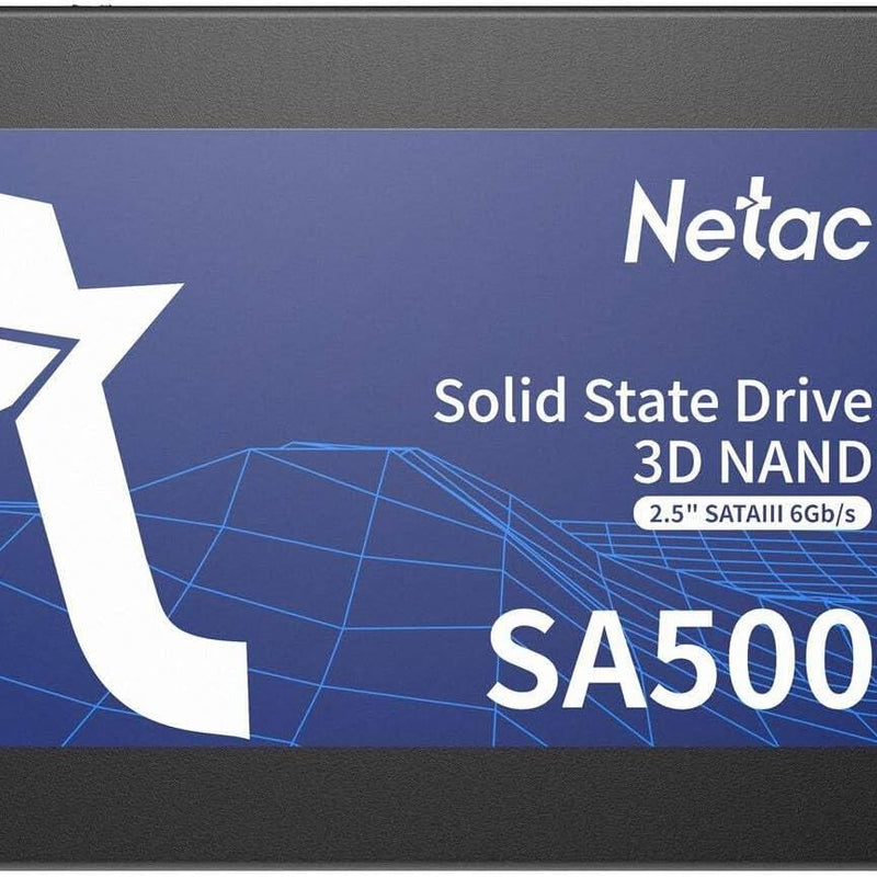 Netac 512GB SA500 SSD, 2.5", SATA3, 3D QLC NAND, R/W 520/450 MB/s, 7mm