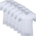 GILDAN Men's V-neck T-shirts, Multipack Undershirt, White (6-pack), M UK