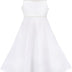 Sunny Fashion Girls Dress Formal White Chiffon Lace Sequin Baptism Wedding Bridesmaid Age 8 Years, White