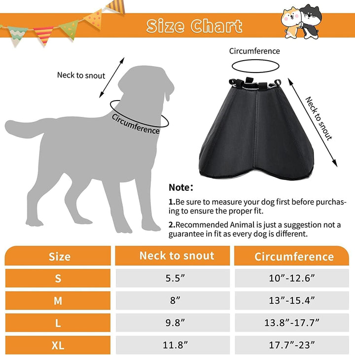 Dog Cone Collar for After Surgery, Adjustable Recovery Collars for Dogs, Soft Comfy Cone Elizabethan Collar for Large Medium Dogs Wound Healing, XL