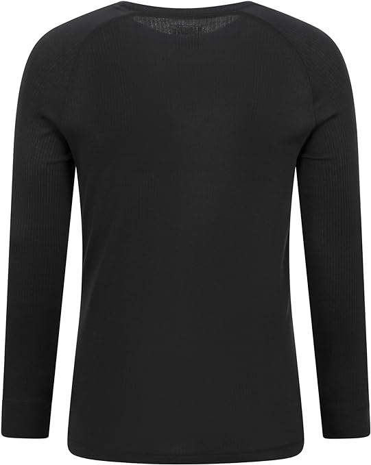 Mountain Warehouse Talus Mens Thermal Baselayer Top - Long Sleeve Sweater, Zip Neck, Quick Drying Pullover, Breathable, Lightweight - Great for, Travelling Black L