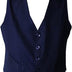 IBEX Mens Slim Fit Formal V-Neck Sleeveless Waistcoats for Waiters, Bar Staff, Fancy Dress, Wedding Party, Navy Blue, L