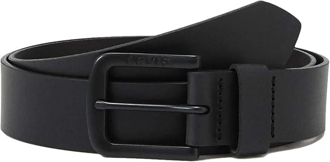 Levi's Men's Seine Metal Belt, Regular Black, 100 cm