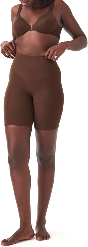 SPANX Shapewear for Women Tummy Control Power Short (Regular and Plus Size), Chestnut Brown, 1X