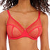 Freya Women's Snapshot Underwire High Apex Bra Full Coverage, Sheer, Chilli Red, 32E