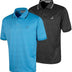 Under Par 2 Pack Men's Golf Polo Shirt in Waffle Knit with Stretch, Moisture Wicking and UV protection, Black & Turquoise, XL
